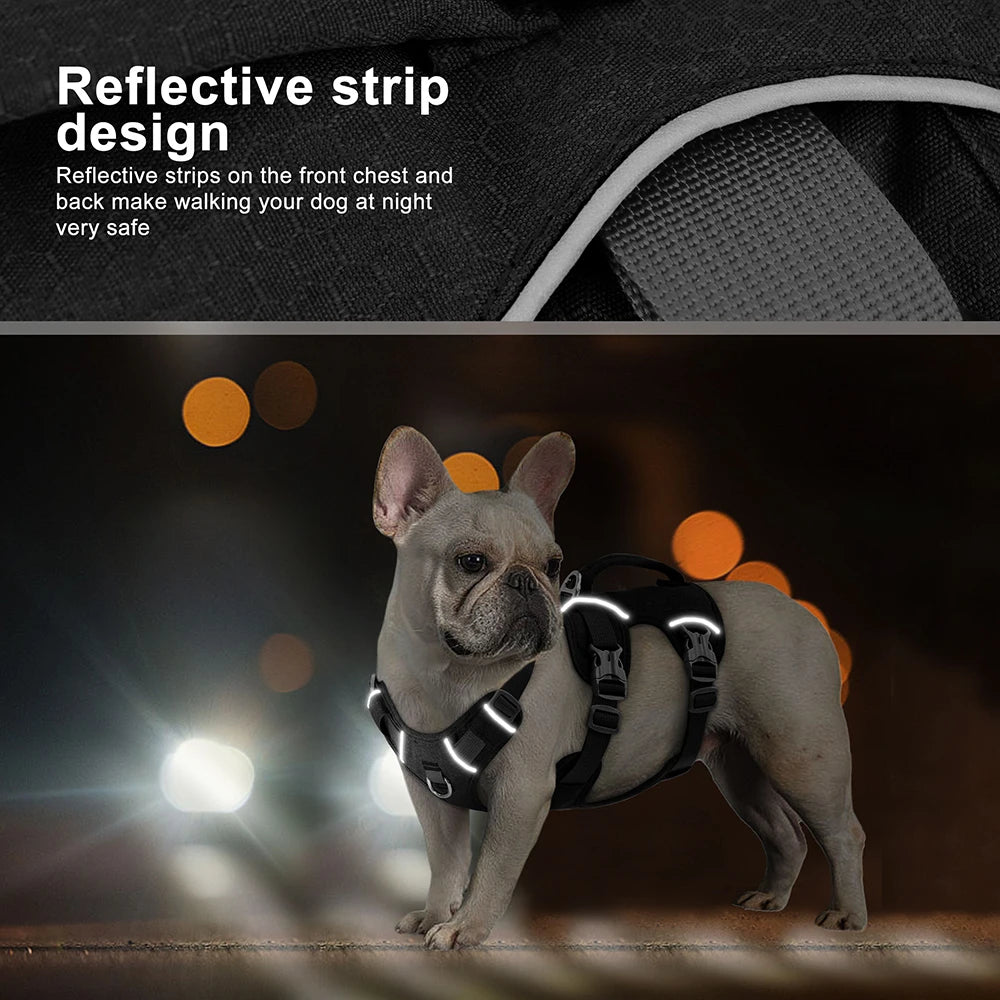 Nylon Pet Dog Harness Reflective Dog Harnesses Durable Vest With Handle Dogs