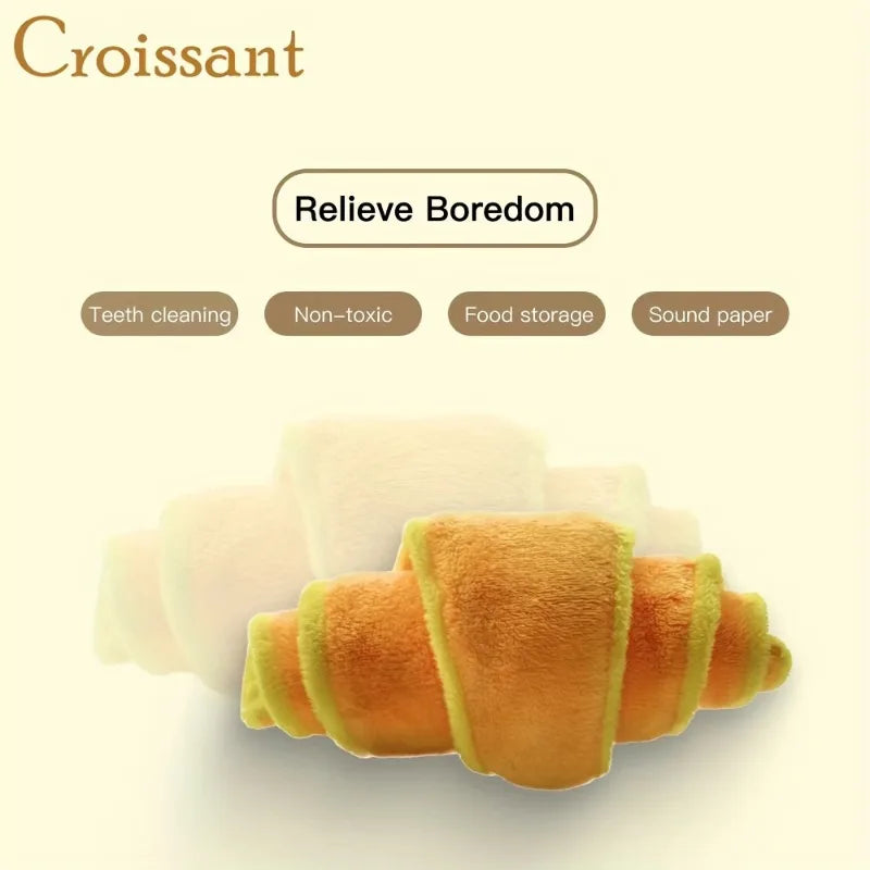 Cute Plush Croissant Snuffle Dog Toy, Interactive Intelligent Enrichment Toy